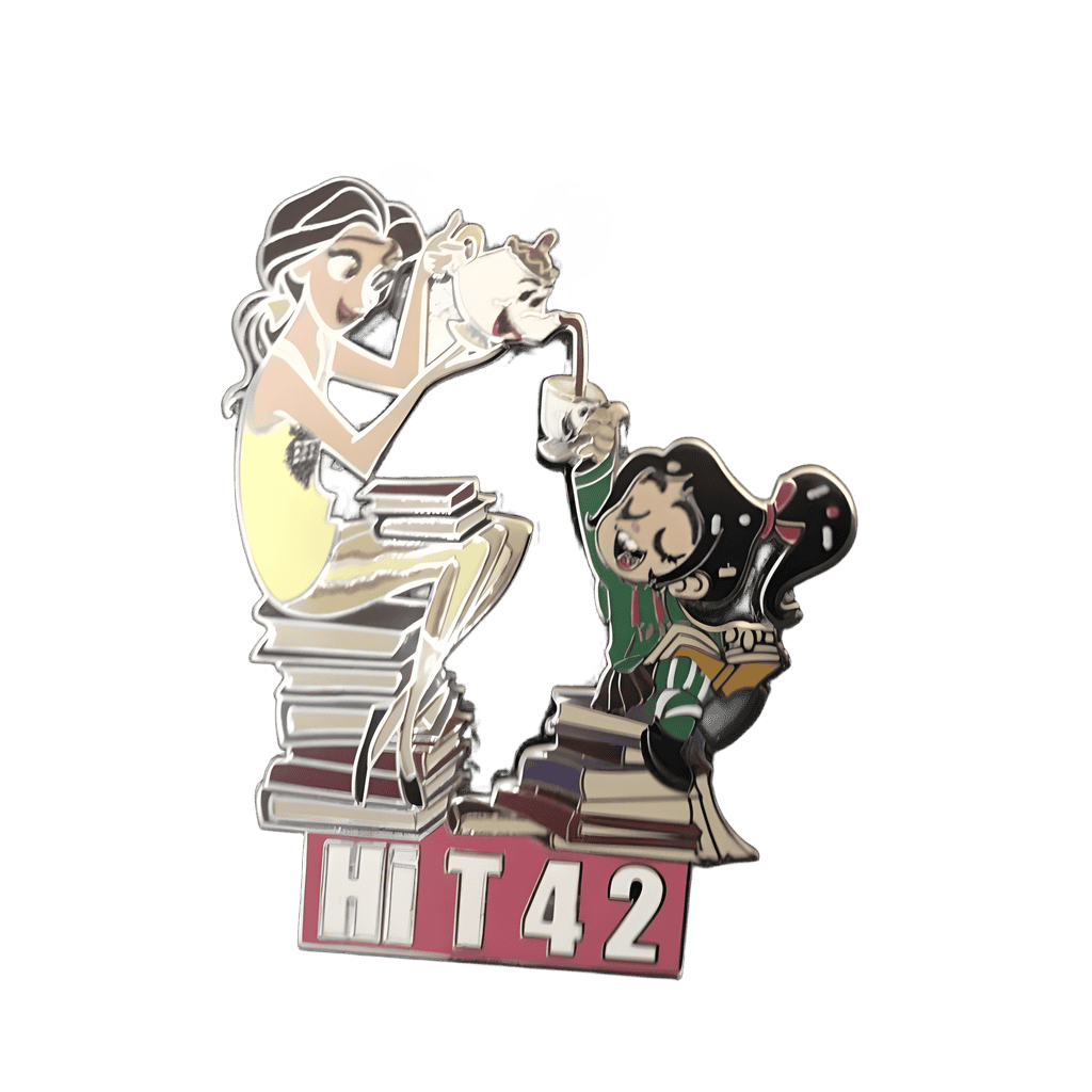 Belle, Vanellope Mrs. Potts & Chip - Hi T 4 2 Disney pin