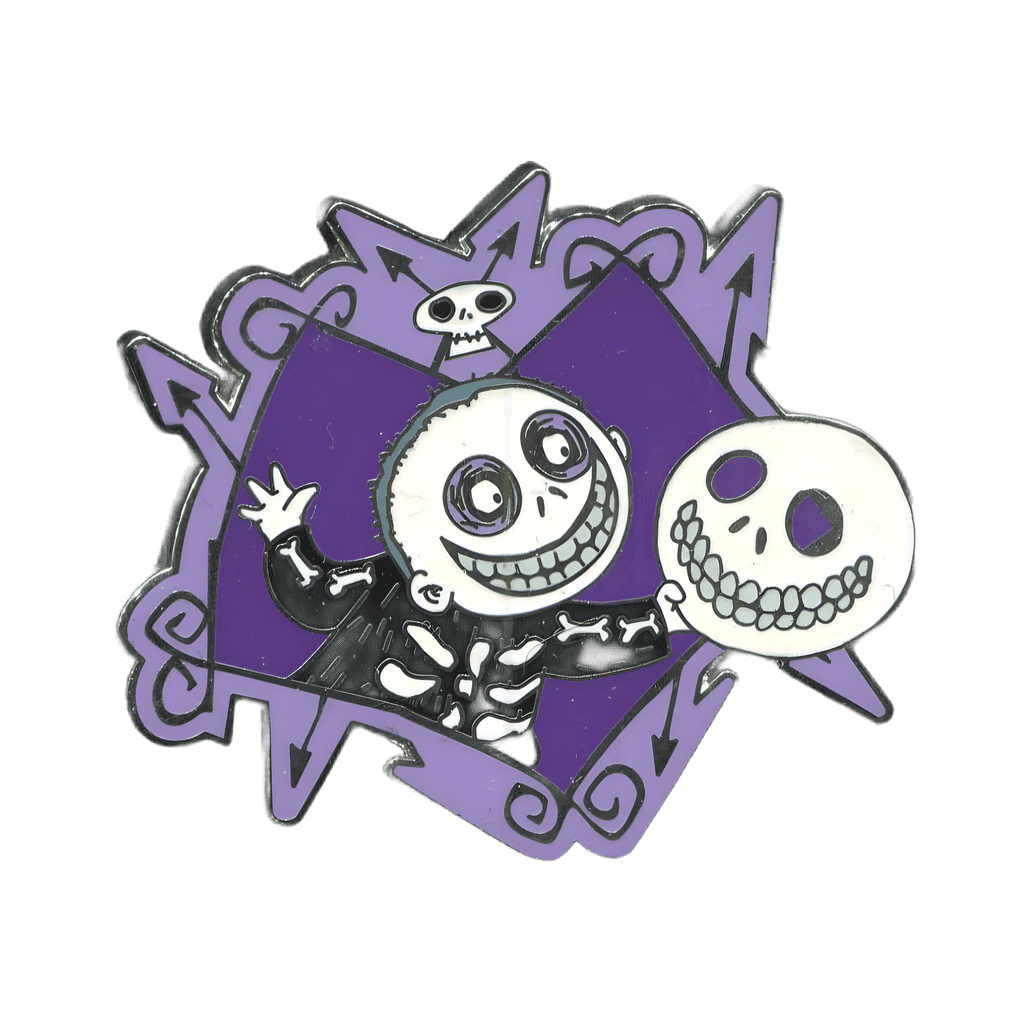 Barrel in Purple Skull Frame Disney pin