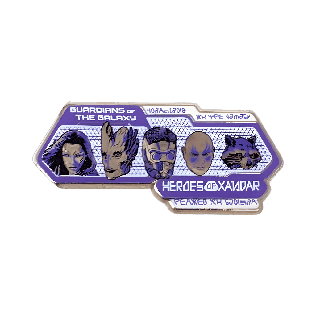 Heroes of Xandar - Star Lord, Gamora, Rocket Raccoon, Groot and Drax Disney pin