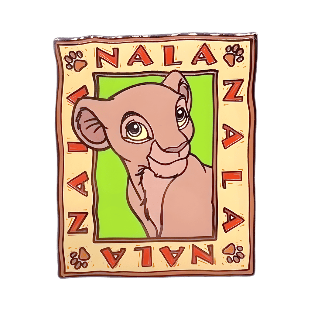 Young Nala in a Tan Frame Disney pin