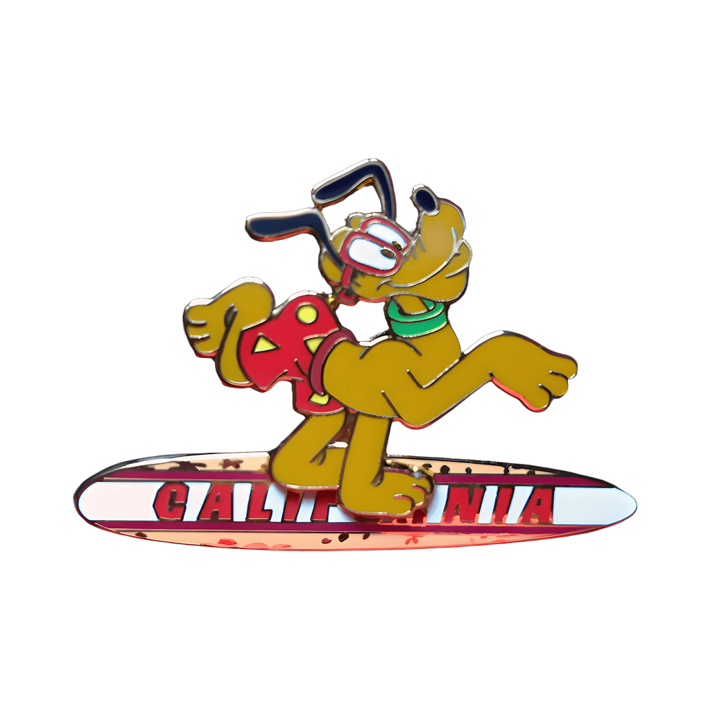 Pluto Surfing Disney pin