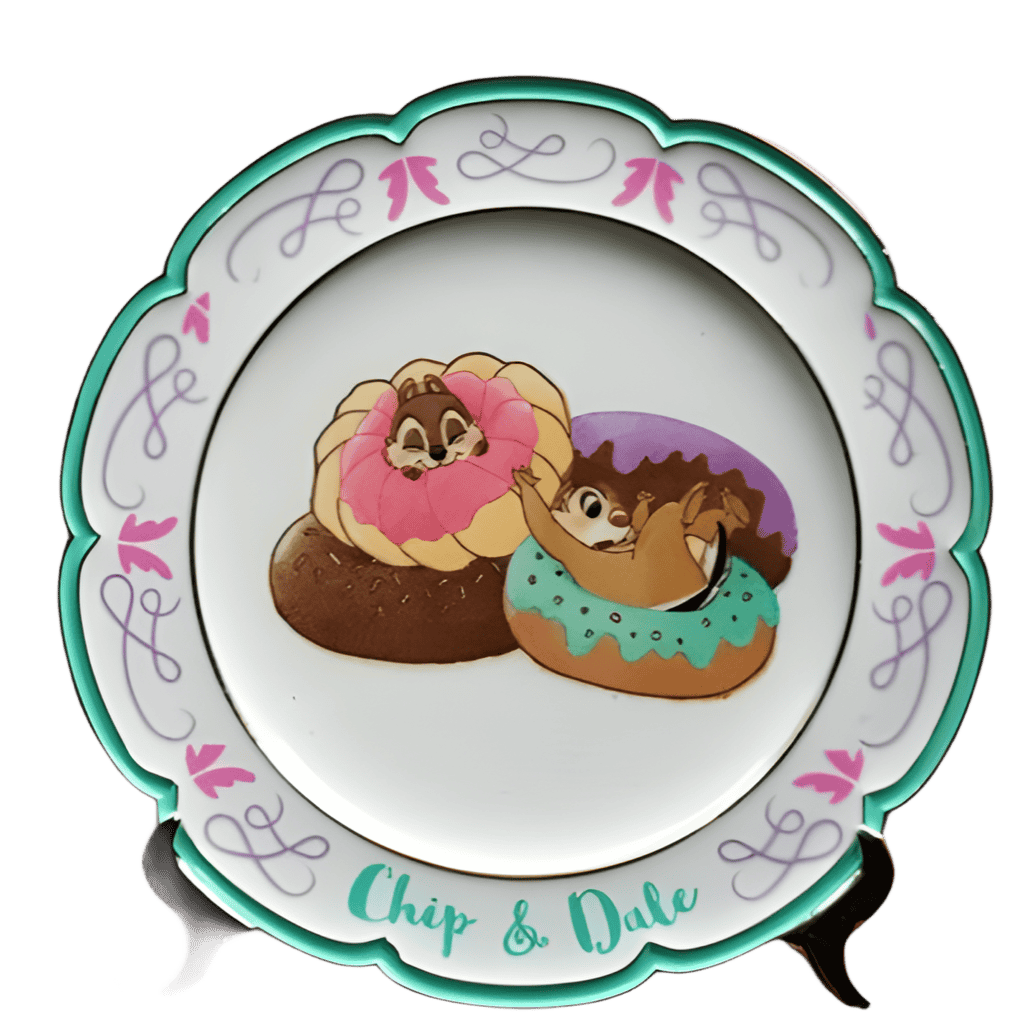 Chip and Dale Light Green Plate Donuts Disney pin