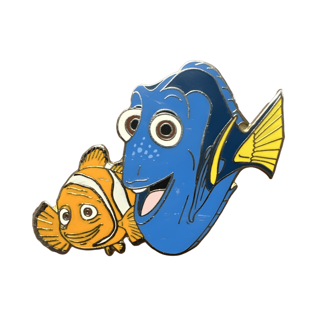 Marlin and Dory waving Disney pin