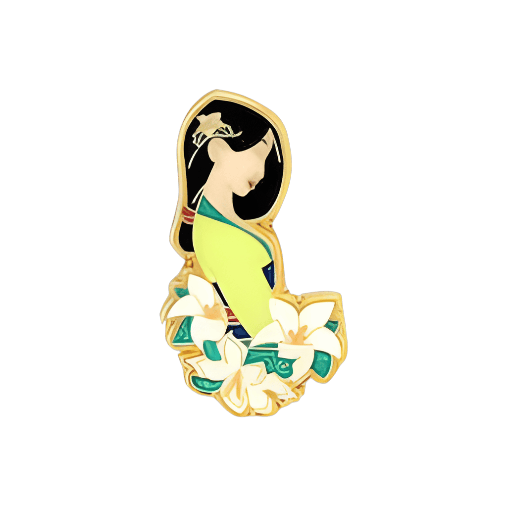 Mulan with Flowers Disney pin