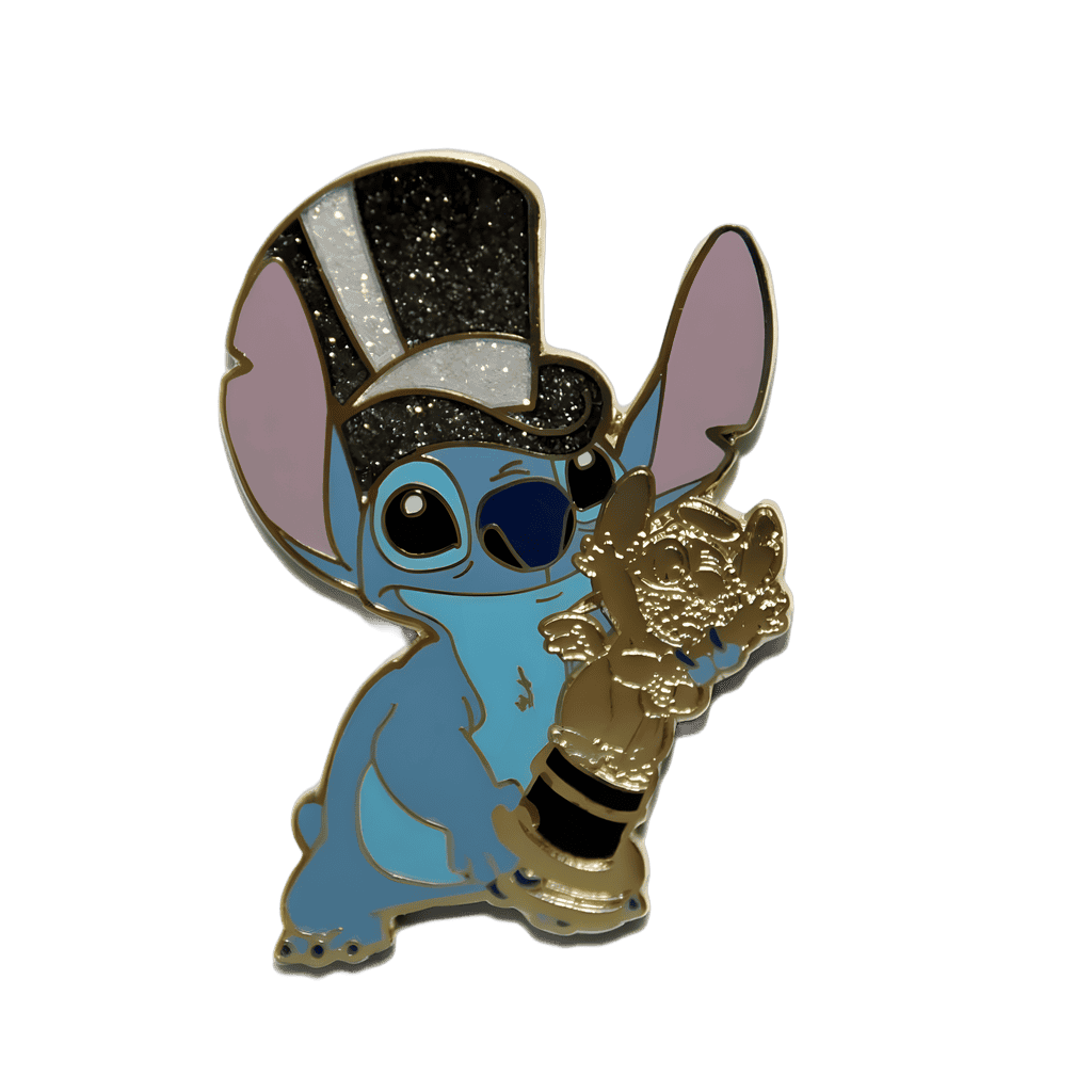 Stitch holding trophy Disney pin