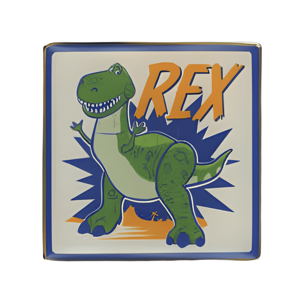 Rex with Name Disney pin