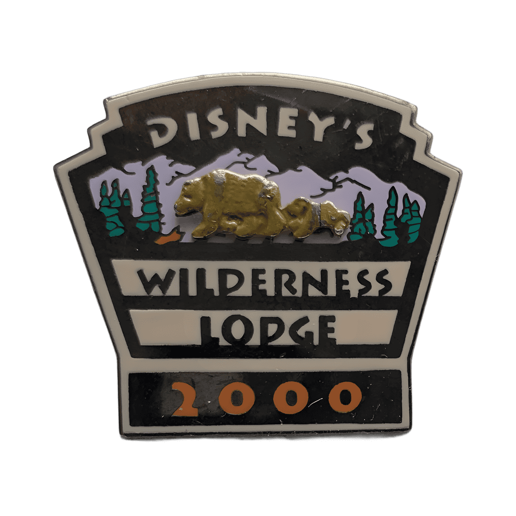 Wilderness Lodge Logo Gold Bears 2000 Disney pin