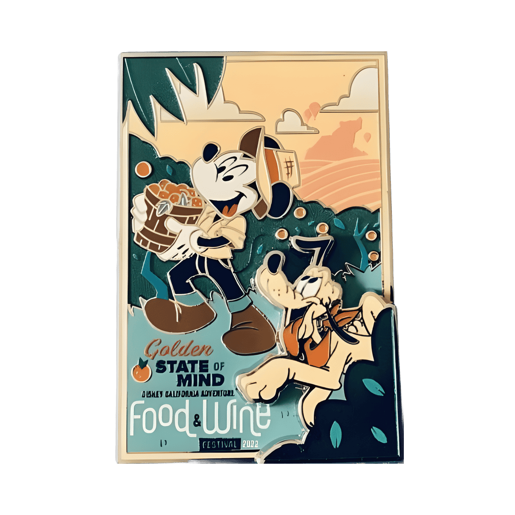 Mickey with a Basket of Oranges with Pluto Disney pin