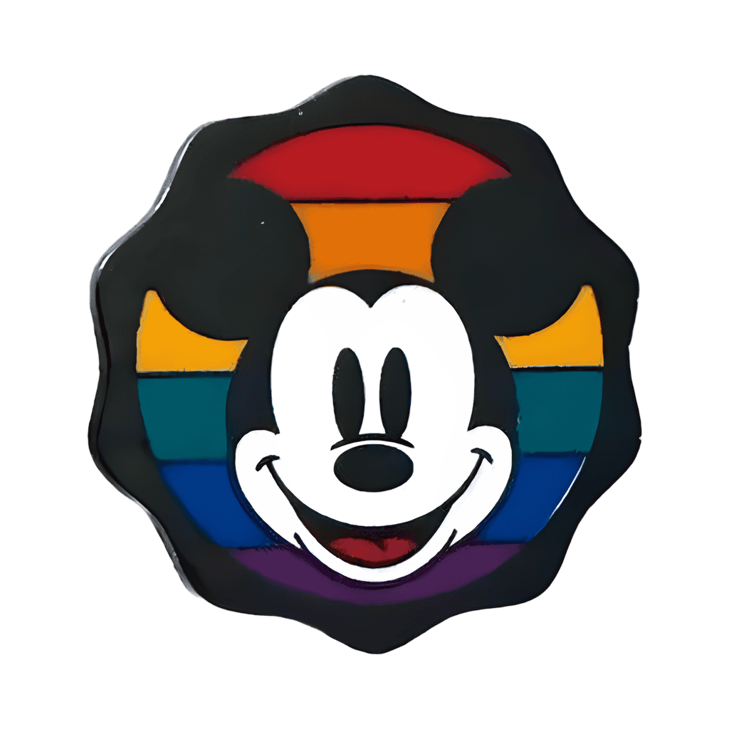 Scalloped Edge Rainbow Circles Booster Set - Mickey Mouse Disney pin