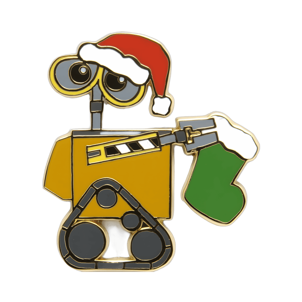 Wall-E with Santa Hat and Stocking Disney pin