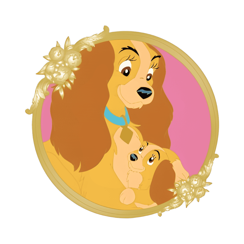 Lady & Pups Disney pin