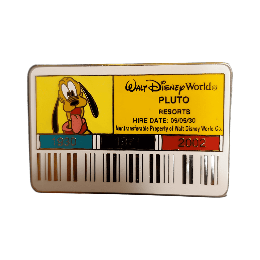 Cast ID Badge/Card - Pluto Disney pin