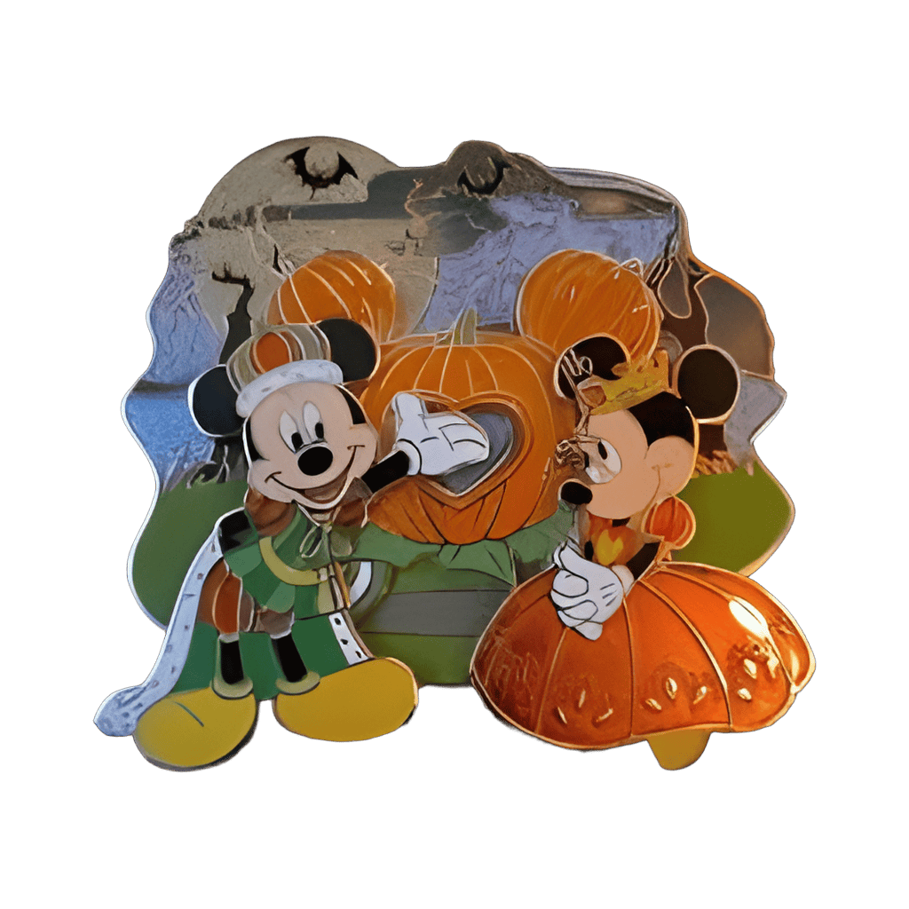 Mickey and Minnie Mouse with Pumpkin Carriage Disney pin
