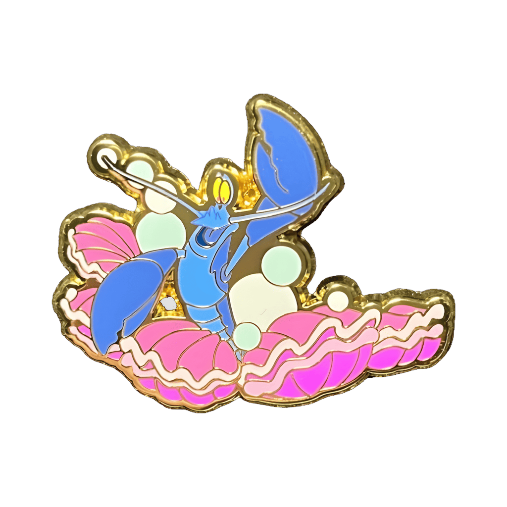 Blue Crustacean Playing Clamshell Drums Disney pin