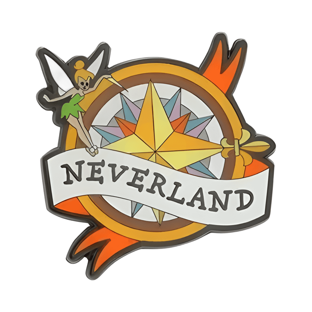 Tinkerbell- Neverland Map compass Disney pin