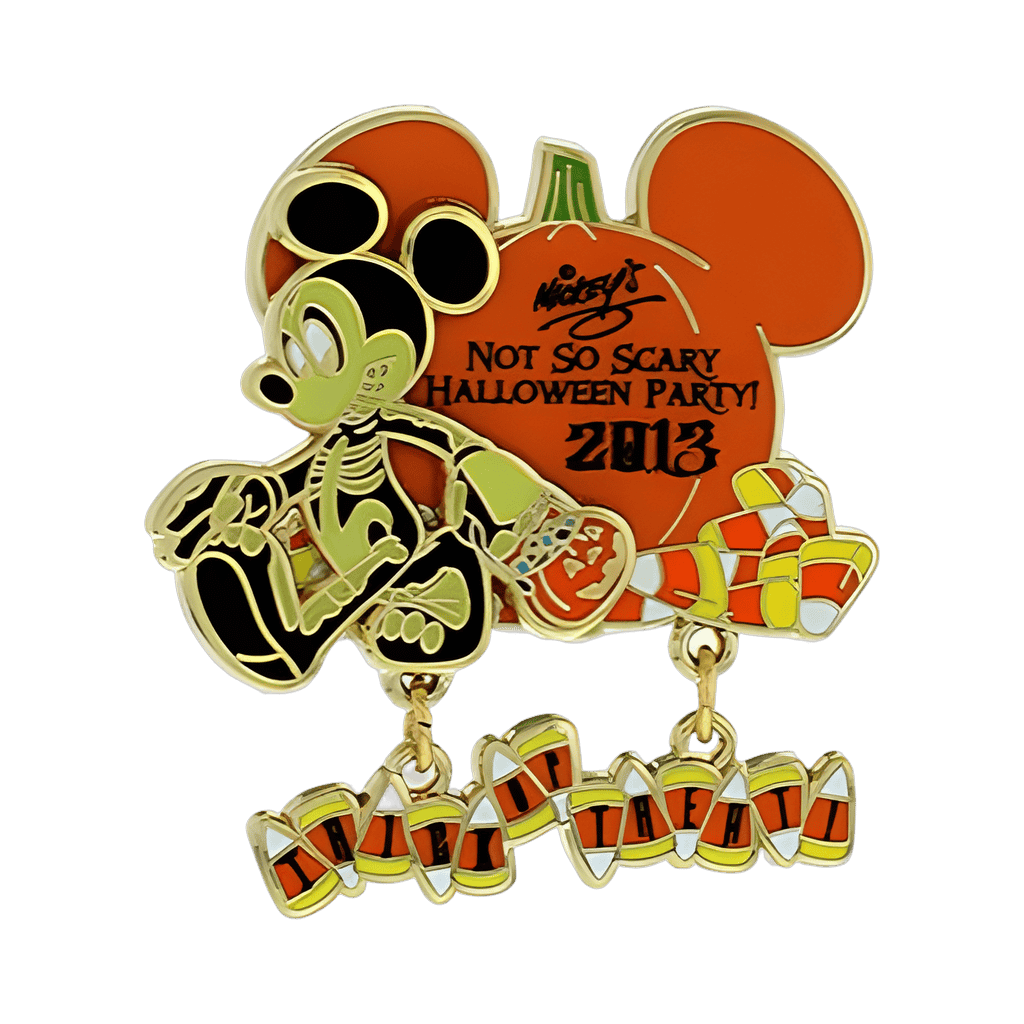 Pumpkin Boxed Set - Skeleton Mickey Mouse with Trick or Treat! Dangle Disney pin