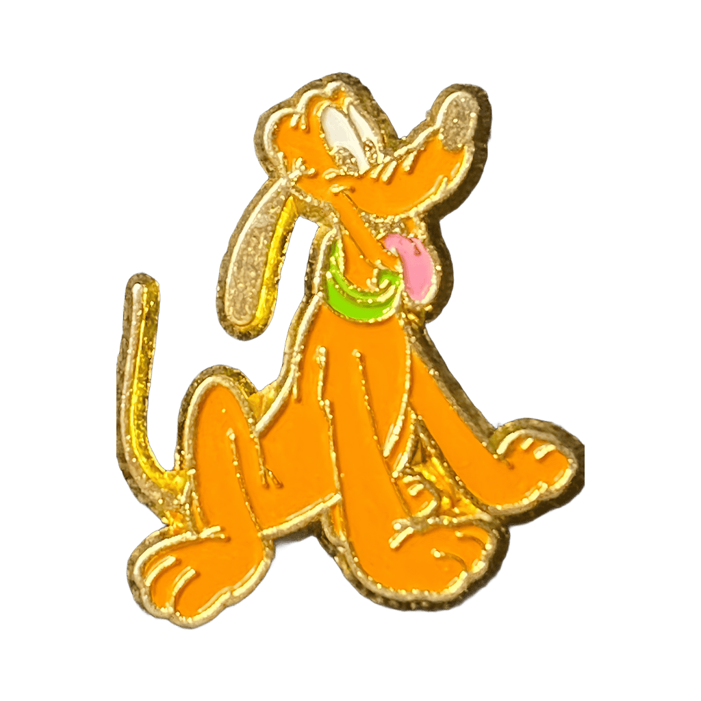Pluto Smiling and Sitting with Green Collar Disney pin