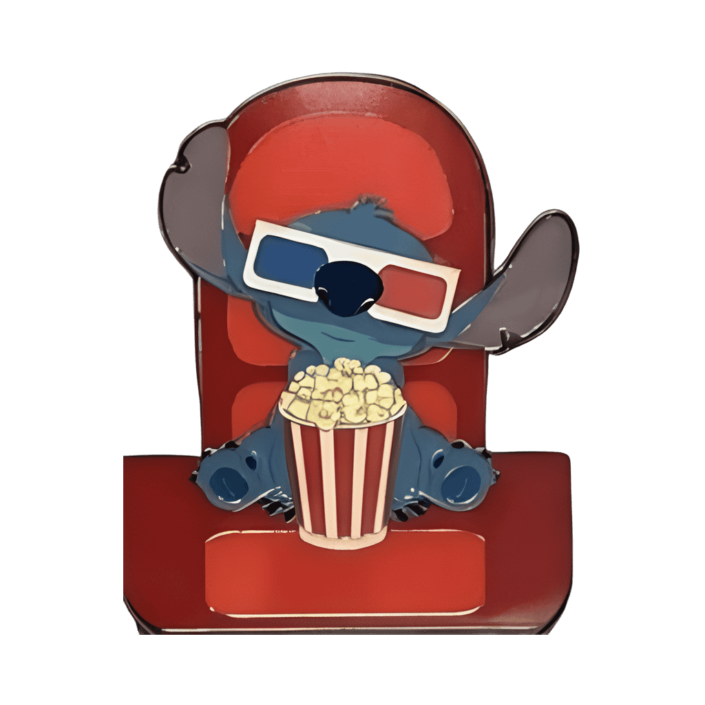 Stitch with Popcorn and 3-D Glasses Disney pin