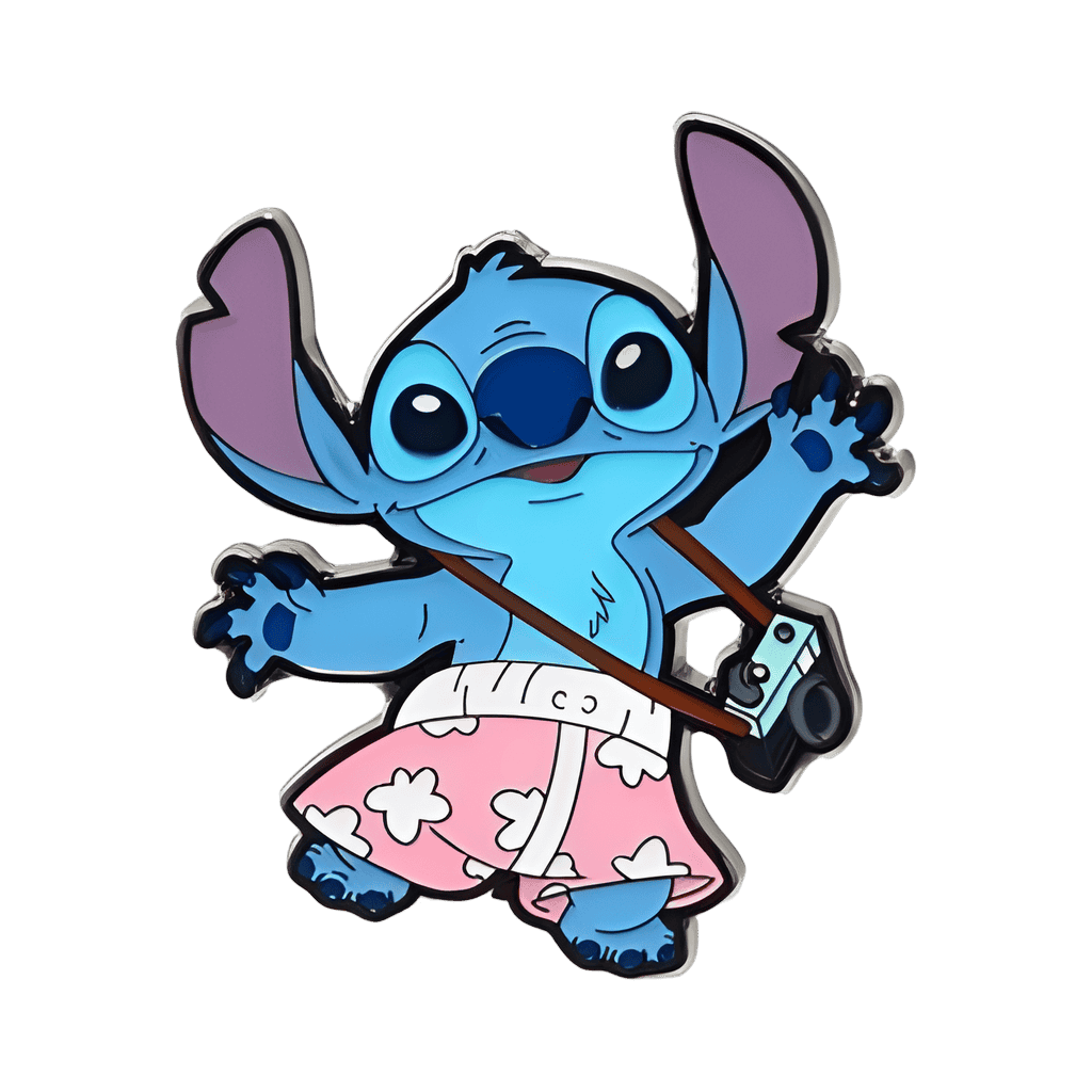 Stitch in Pink Swim Trunks with Camera Disney pin