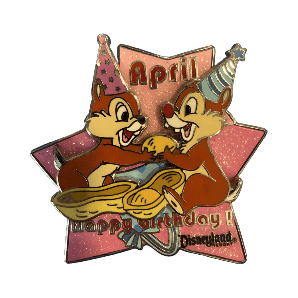 Happy Birthday April Chip & Dale Disney pin