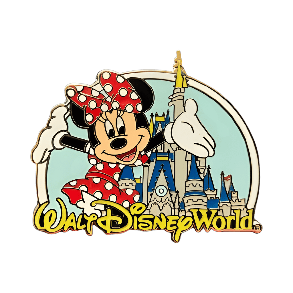Minnie Mouse Standing next to Cinderella Castle Disney pin