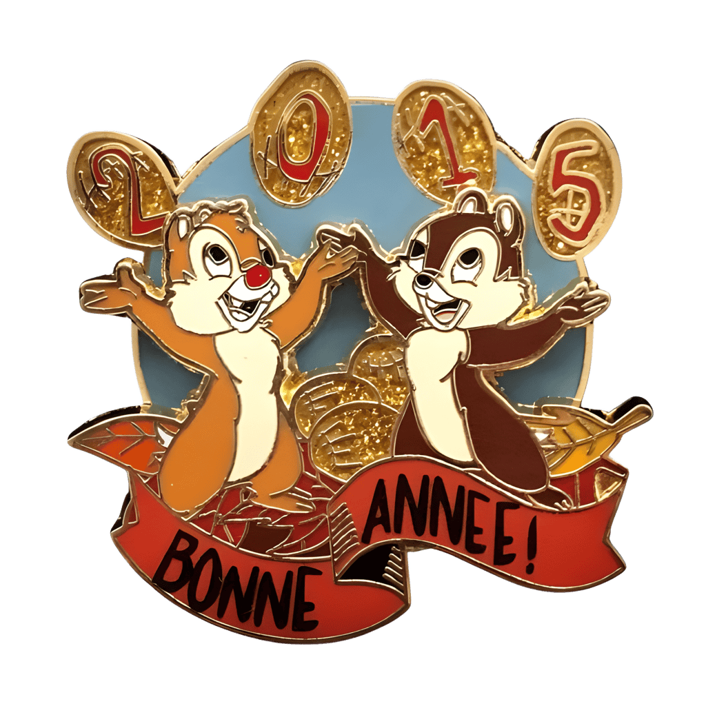 Bonne Année 2015 - Chip & Dale Disney pin