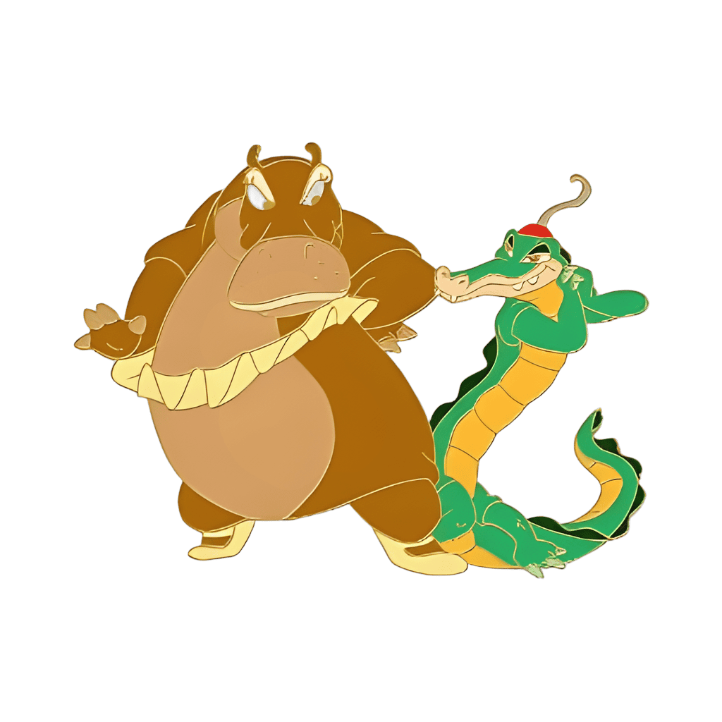 Hyacinth Hippo and Ben Ali Gator Disney pin