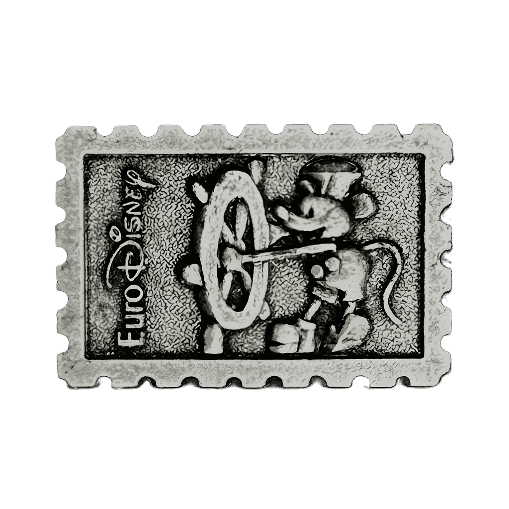 Steamboat Willie Stamp (pewter/silver, hat-visible version) Disney pin