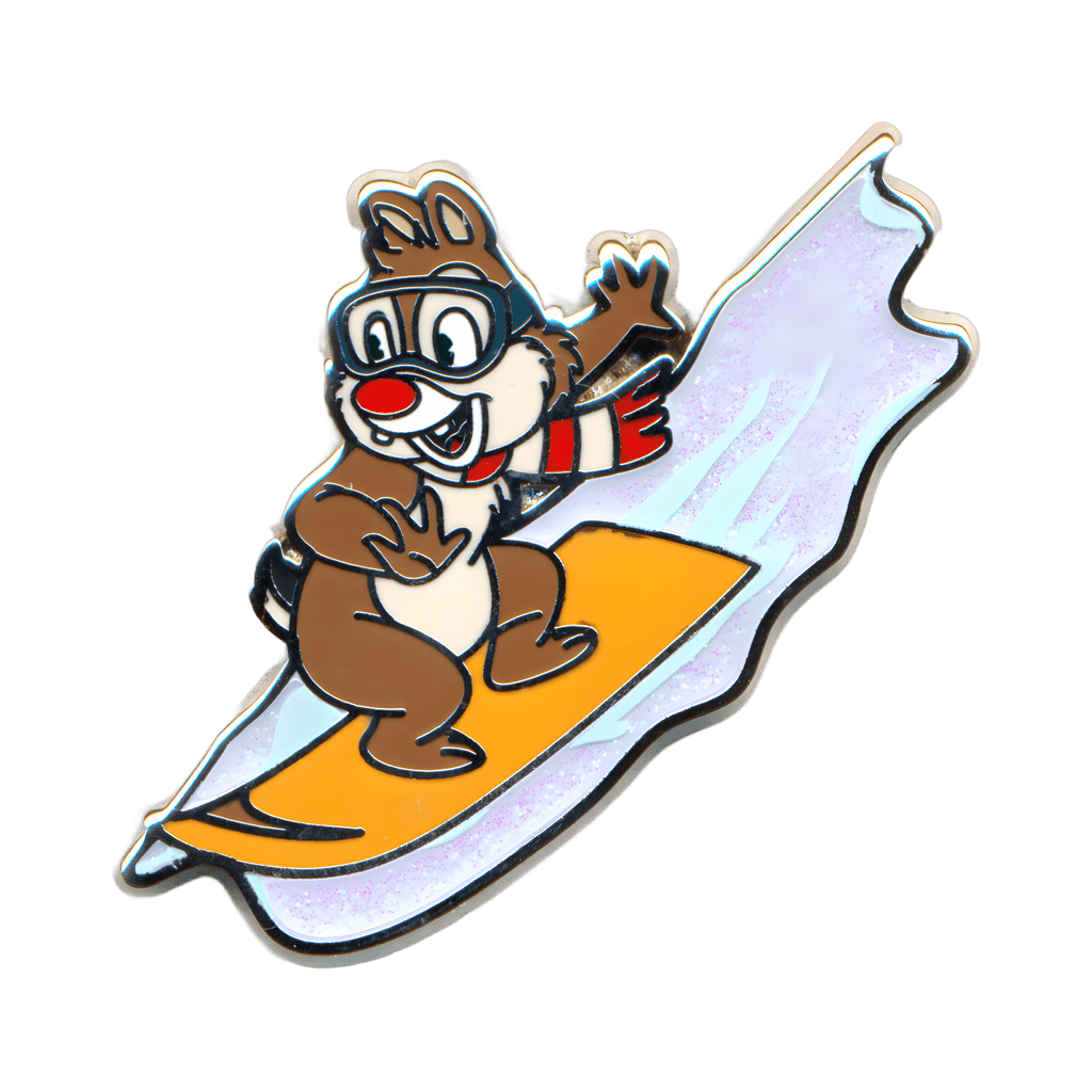 Dale on a Snowboard Disney pin