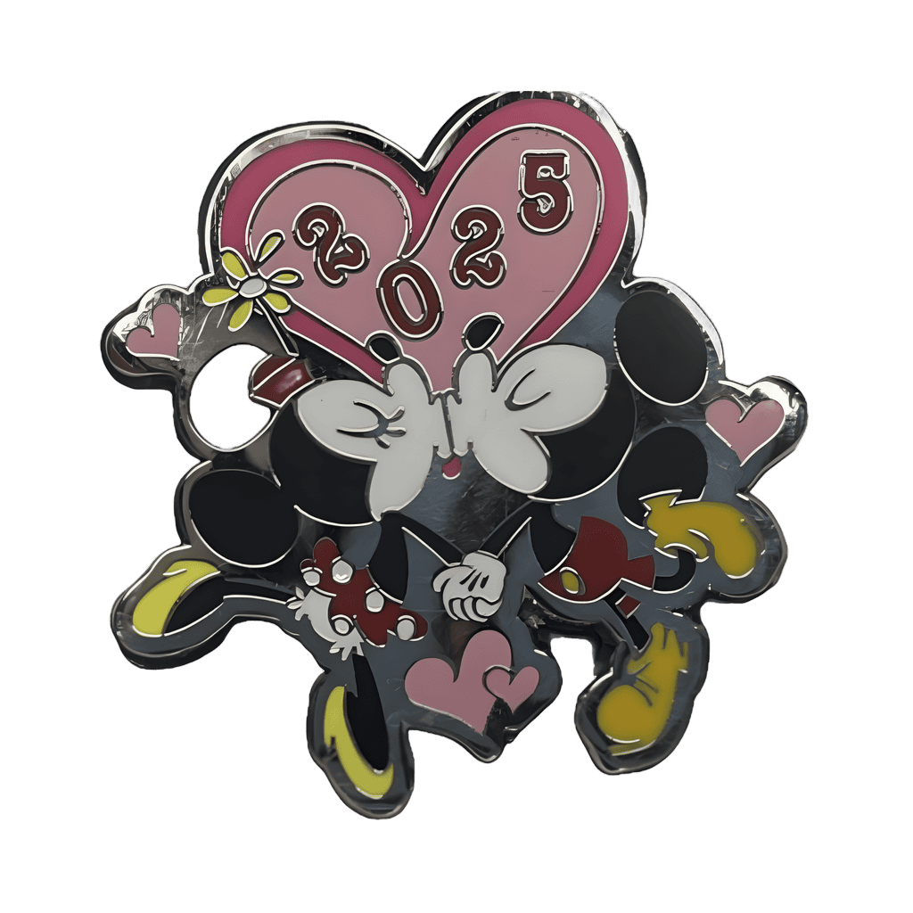 Monogram - Paul Rudish Mickey and Minnie Kissing with Hearts Disney pin