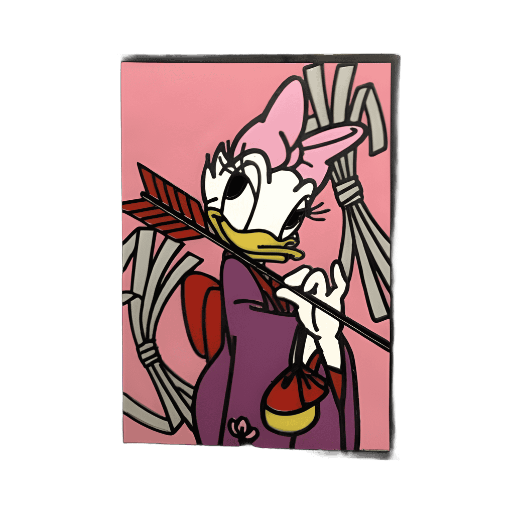 Daisy Duck with a hamaya Disney pin