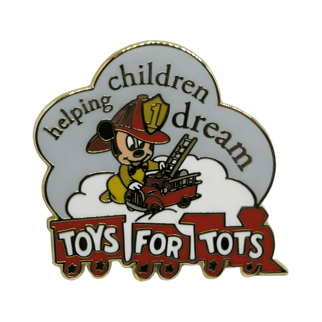 Baby Mickey playing wiht Fire Engine - Helping Children Dream Disney pin