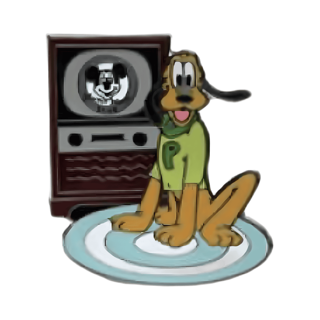Pluto vintage television Disney pin