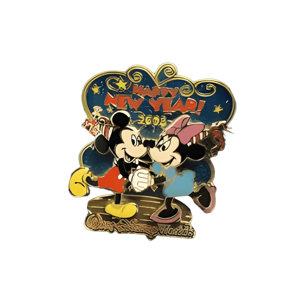 Happy New Year 2008 - Mickey & Minnie Disney pin