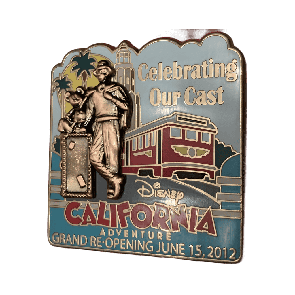 Storytellers Statue and Red Car Trolley Disney pin