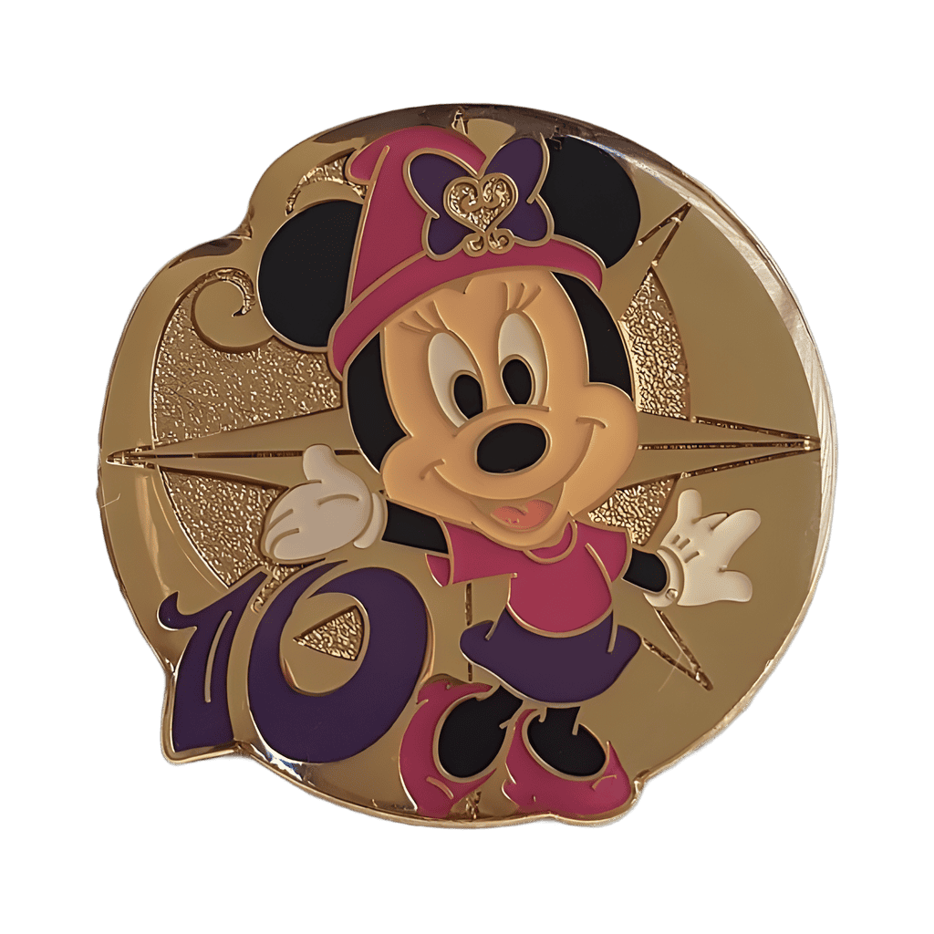 10th Anniversary - Gold Coin - Minnie Disney pin