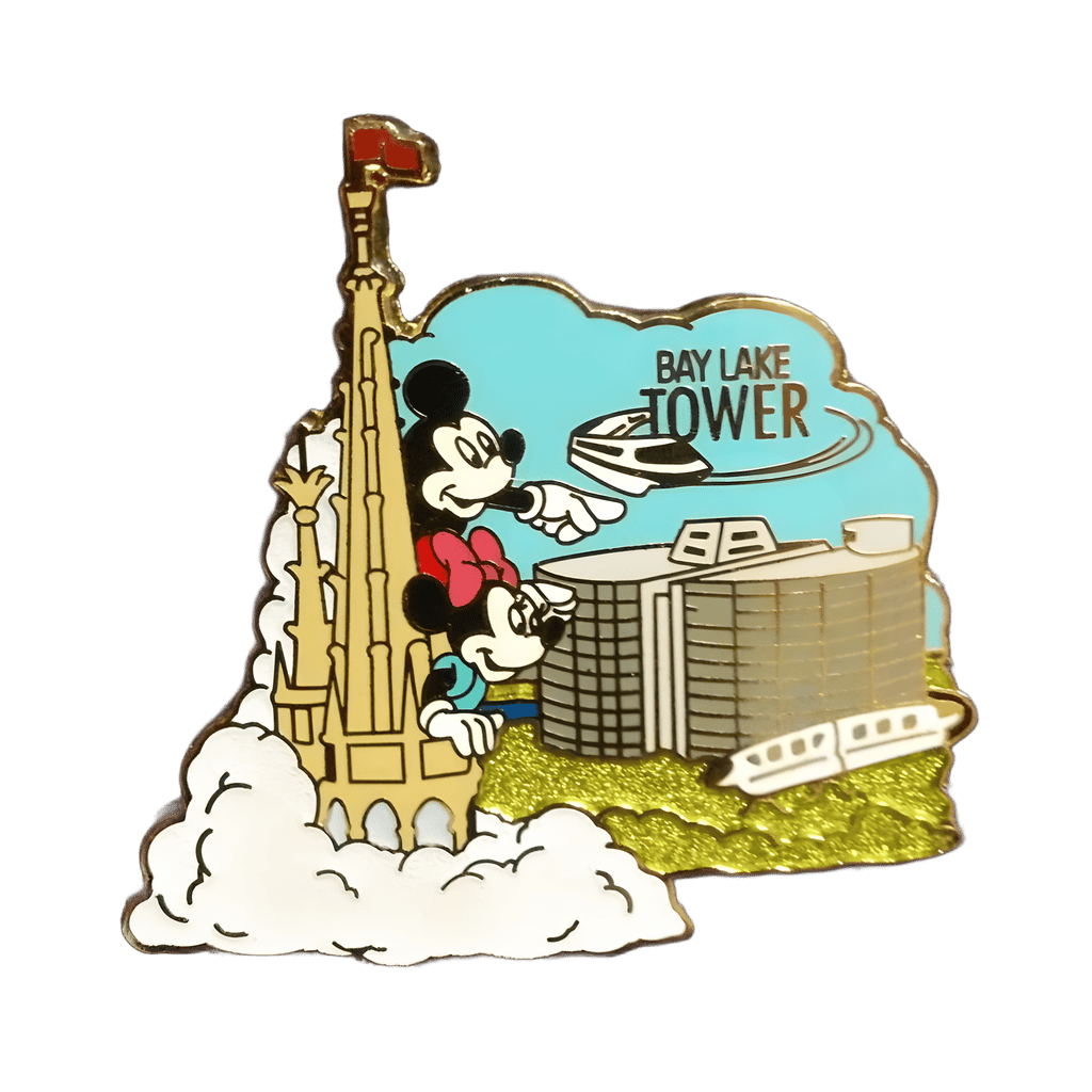 Castle View of Bay Lake Tower Disney pin