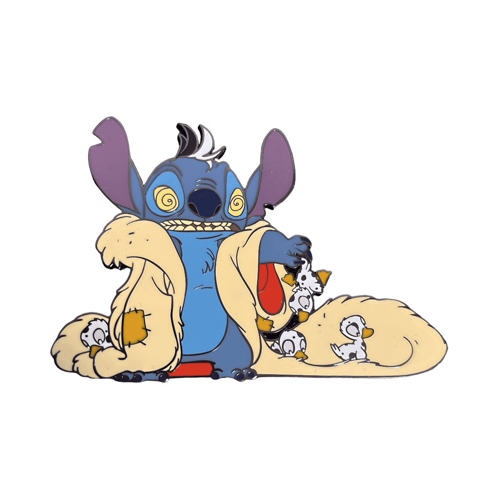 Cruella Stitch with Dalmatians Ducklings Disney pin