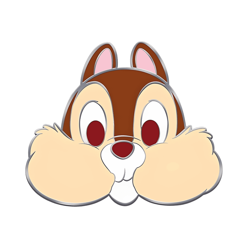 Chip Head with Puffed Cheeks Disney pin