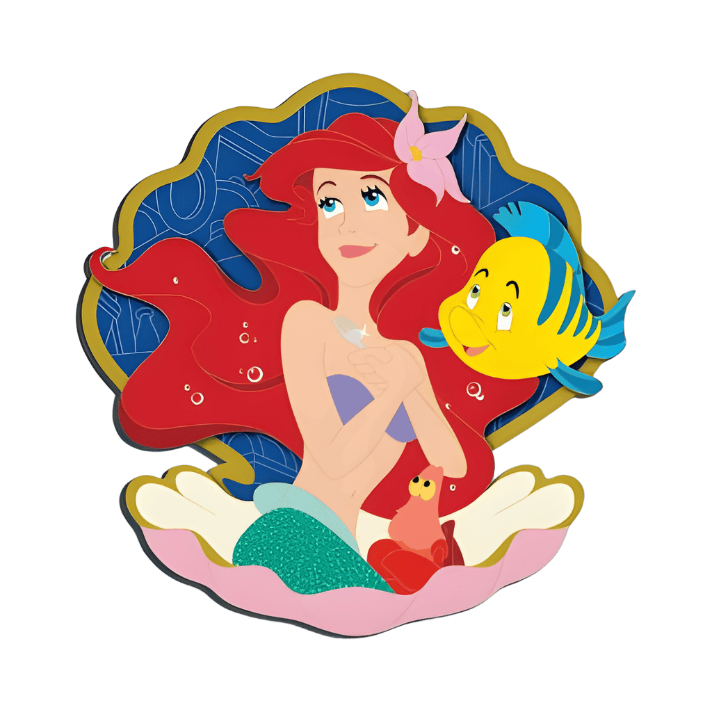 Ariel, Flounder, and Sebastian Disney pin