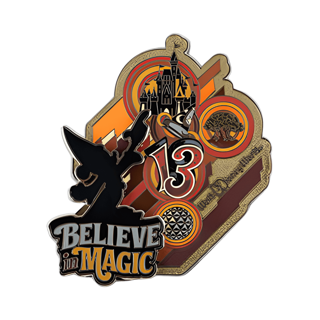 Believe in Magic Retro Art Red Disney pin