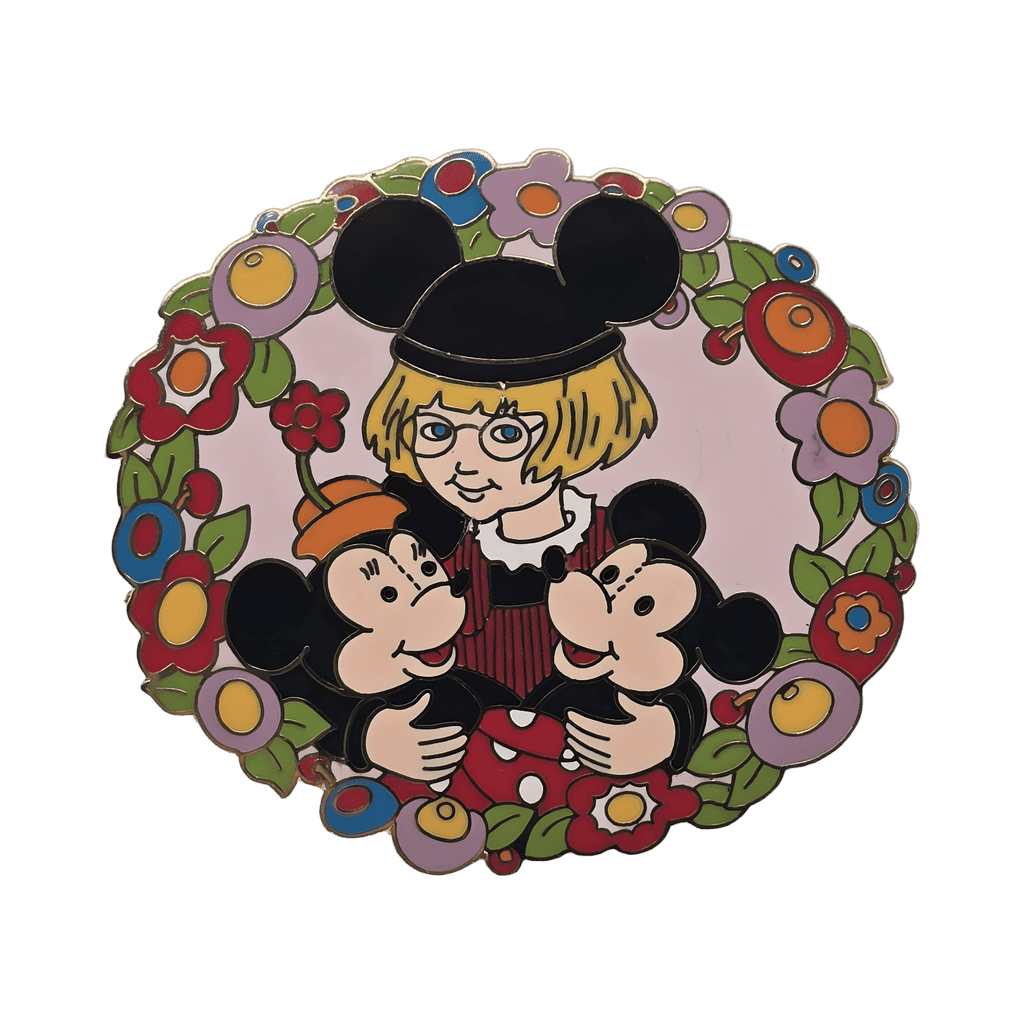 Mary Engelbreit’s Ann Estelle Tea for Three with Mickey and Minnie Dolls Disney pin