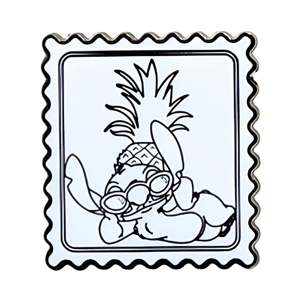 Stitch w/ Pineapple Black and White Y1043 (Rare) Disney pin
