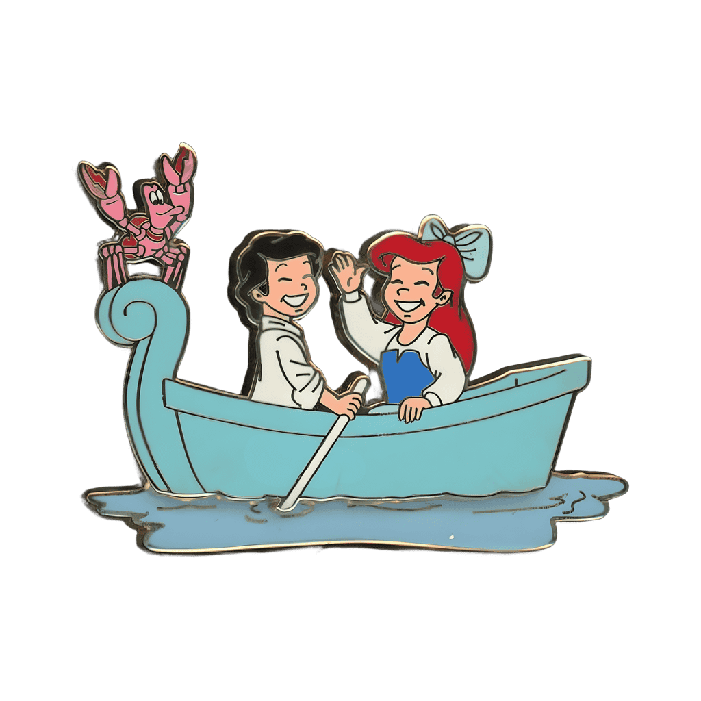 Ariel and Eric in Boat Disney pin