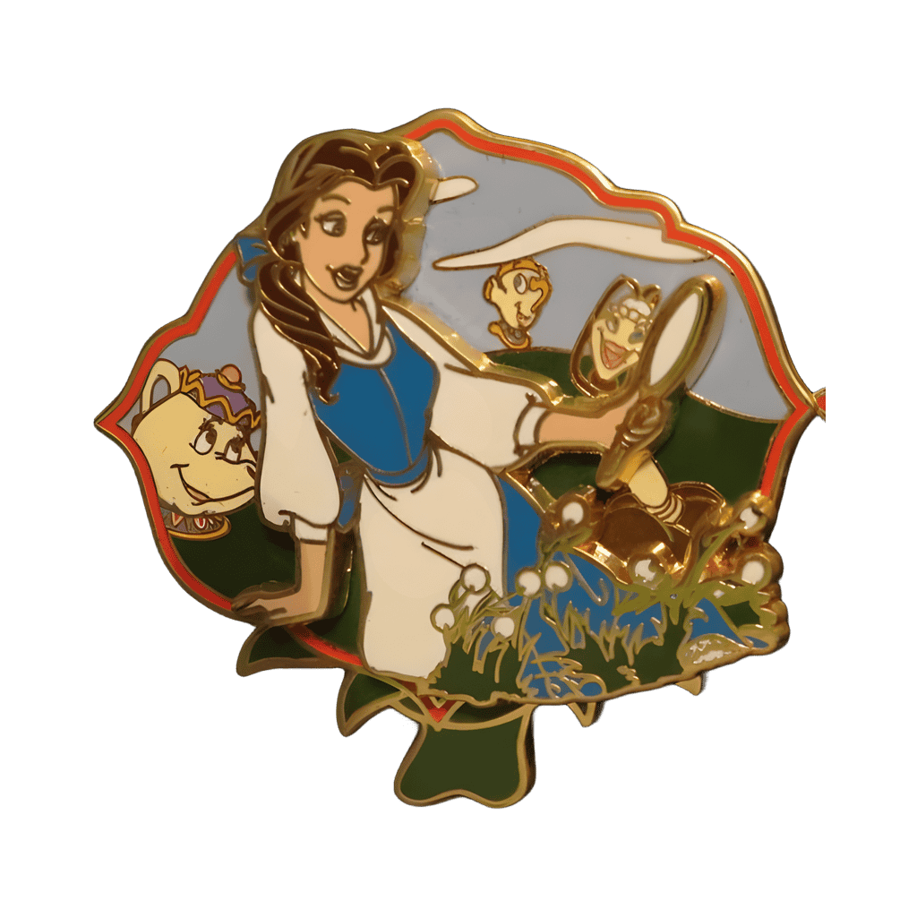 Belle with Mirror in Field Disney pin