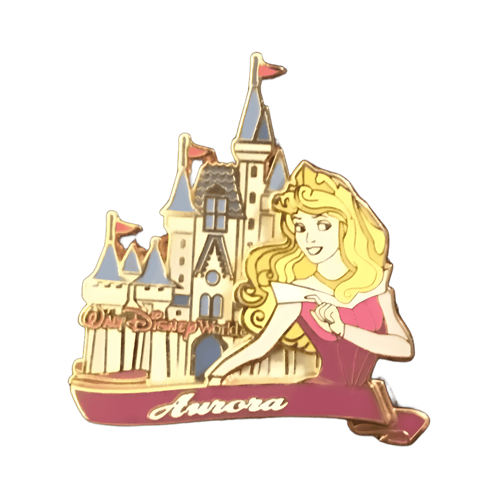 Aurora name banner Disney pin