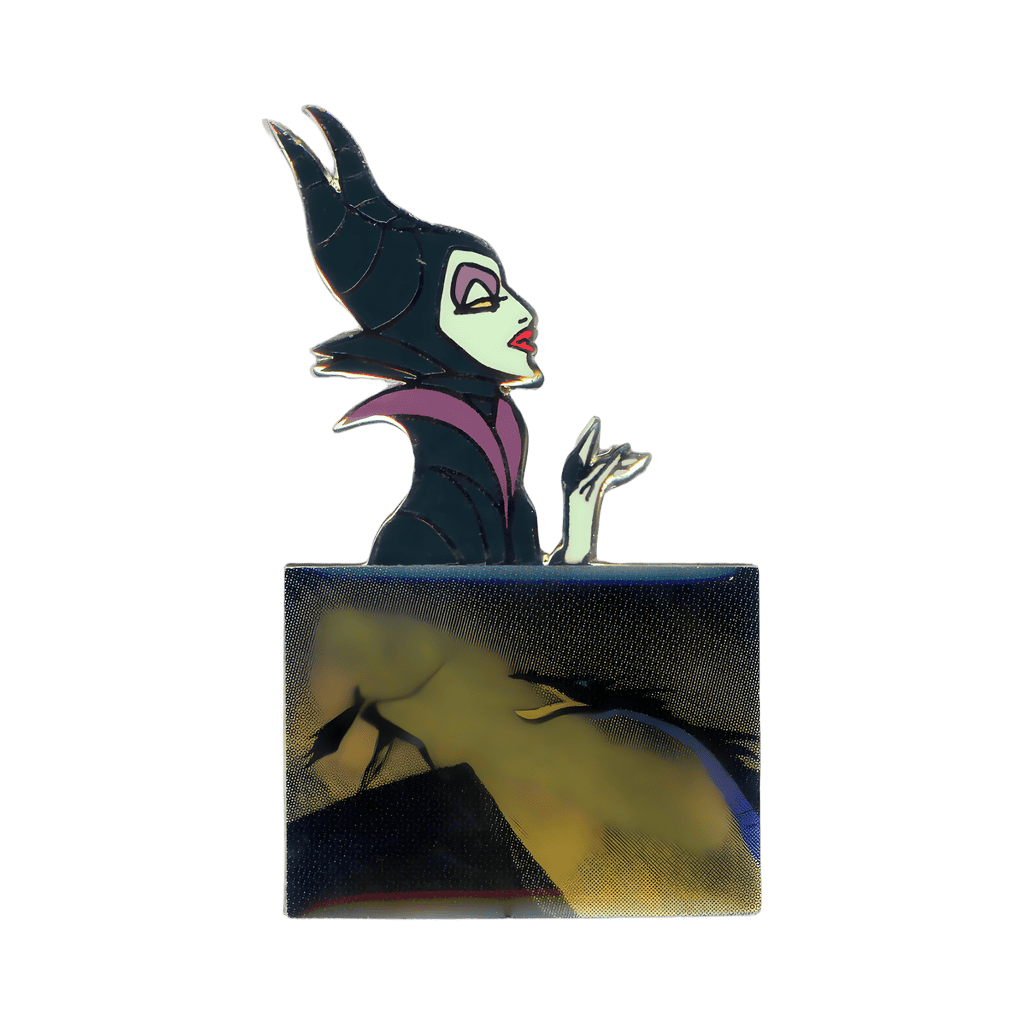 Maleficent with a Sketch of the Dragon Fighting Prince Phillip Disney pin