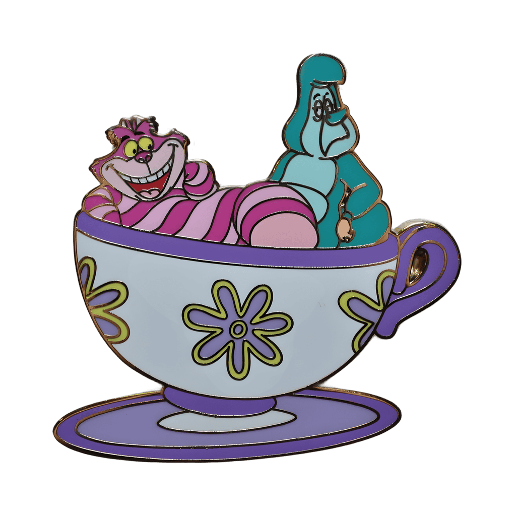 Cheshire Cat & Caterpillar Disney pin
