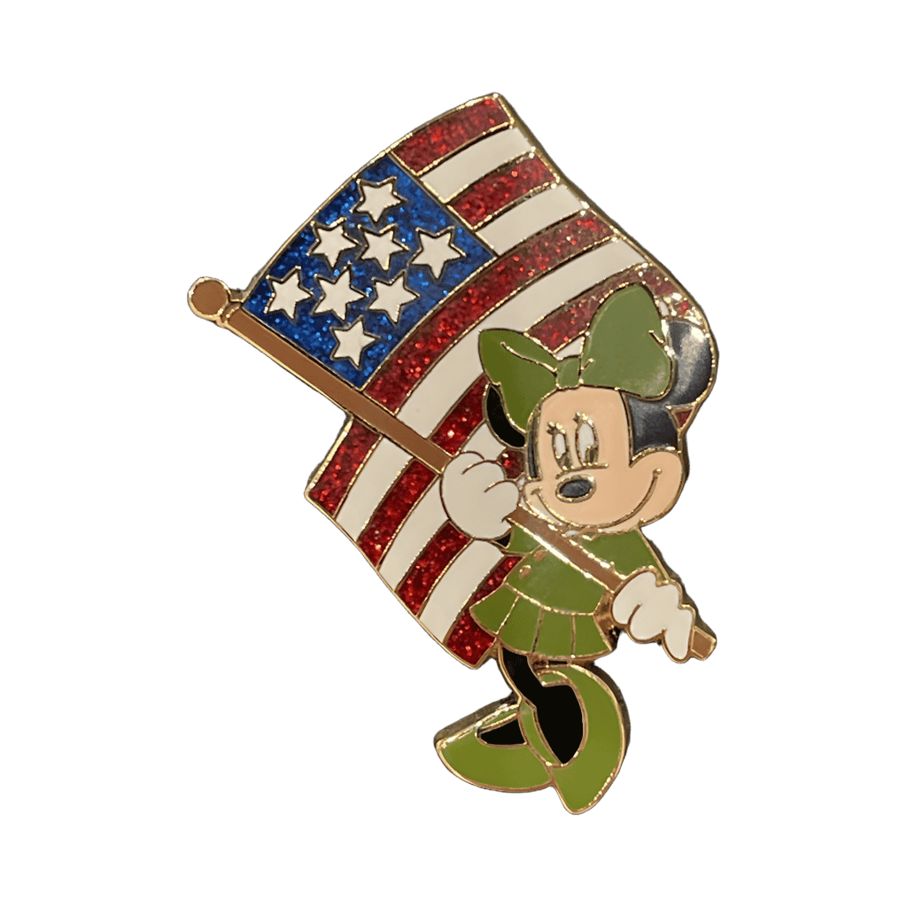 Minnie Mouse-Carrying Flag Disney pin