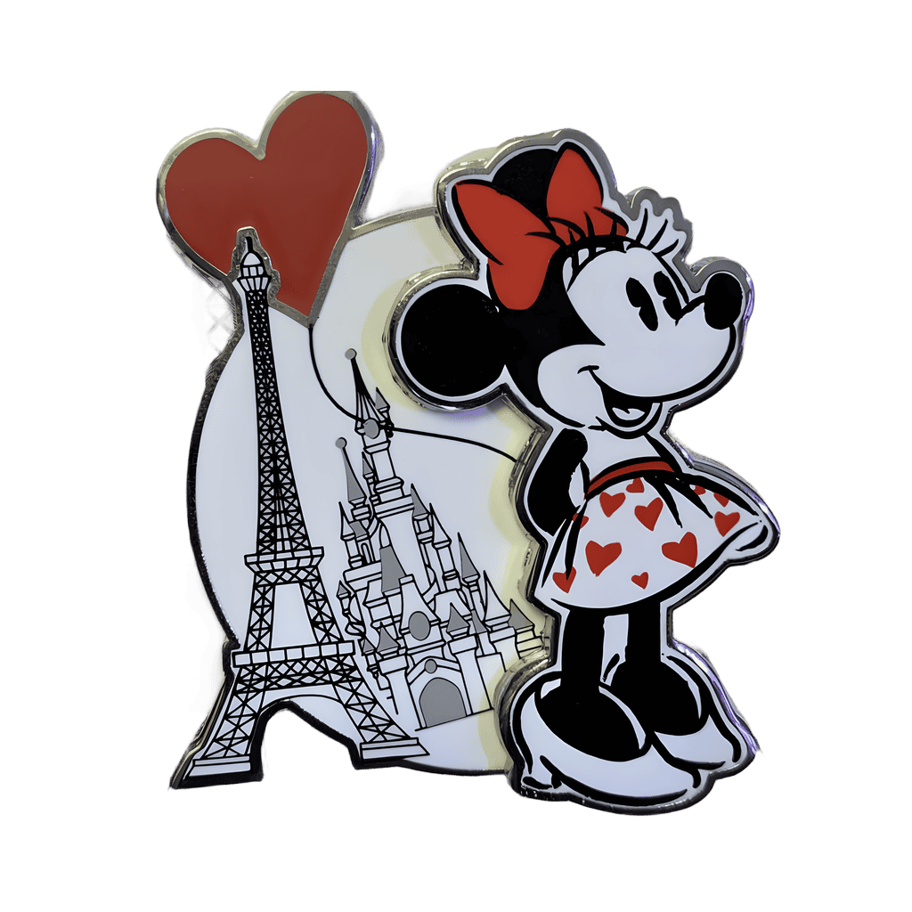 Minnie by Eiffel Tower with Heart Balloon Disney pin